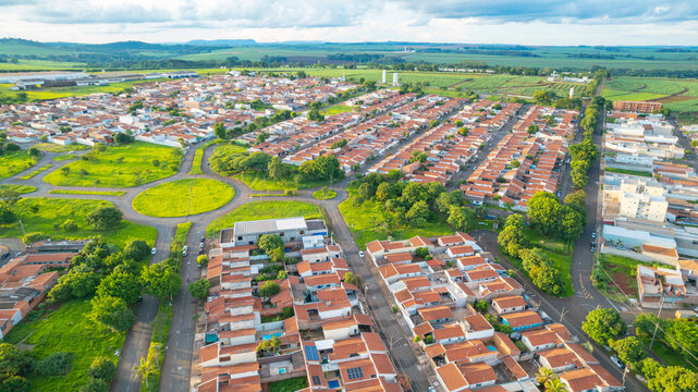 city ​​of araras seen from above. Araras, S&atilde;o Paulo, Brasil