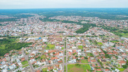 city ​​of paradise in tocantins seen from above, serra do rumble, serrano 1, center. Paraíso do Tocantins, Brasil