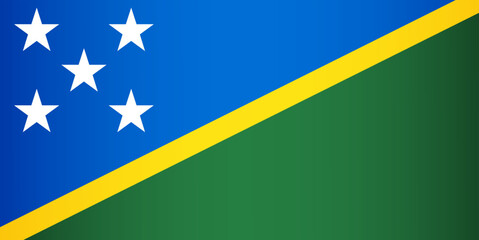 National flag of the Solomon Islands. Vector element