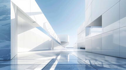 Obraz premium Modern building exterior with a large blank advertising display during a cloudy day in an urban setting