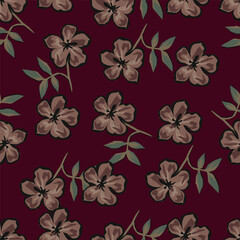 Wallpaper in the style of Baroque. Seamless vector background. Set of colored floral ornament. Graphic pattern for fabric, wallpaper, packaging