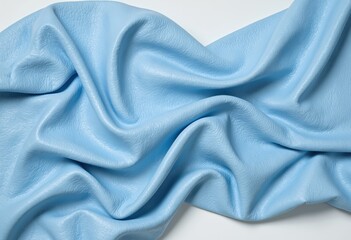 Obraz premium Wrinkled Sky Blue leather texture with glossy surface. Shot for design and print.