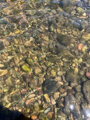 water and stones