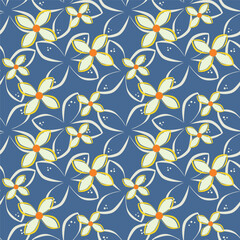 Wallpaper in the style of Baroque. Seamless vector background. Set of colored floral ornament. Graphic pattern for fabric, wallpaper, packaging