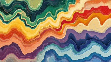 Abstract colorful wavy stripes background.