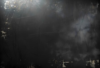 Fototapeta premium Dark abstract texture with geometric lines and scattered light spots