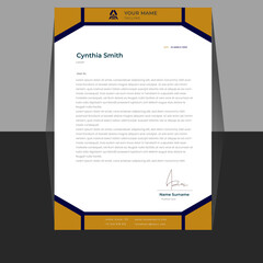 Elegant Minimalist Letterhead Vector Template for Business Branding