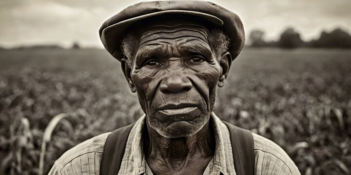 vintage African American man farmer sharecropper agriculture