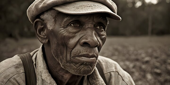 vintage African American man farmer sharecropper agriculture