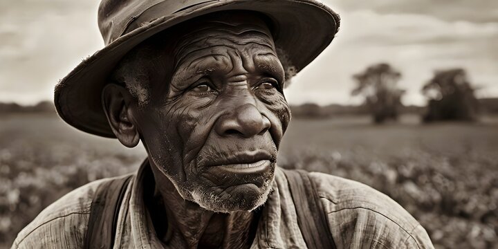vintage African American man farmer sharecropper agriculture