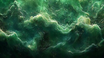 Abstract Green Water Swirling Texture Pattern