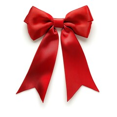 red satin ribbon and bow vector illustration
