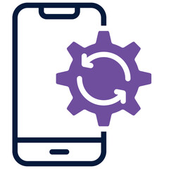 Mobile Data Synchronization Icon