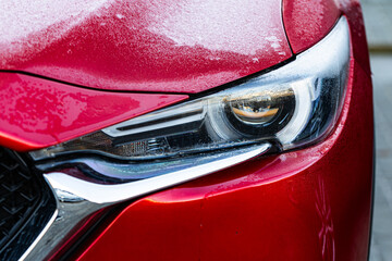 Lviv, Ukraine - November 26, 2024: Closeup of Mazda car