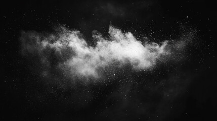 Fototapeta premium Exploration of abstract white smoke against a dark background creates a mystical atmosphere
