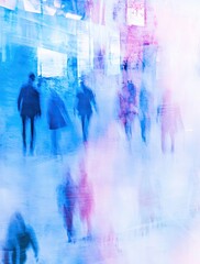 Fototapeta premium Blurred City Crowd Abstract
