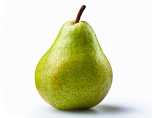 pear isolated green pear on white background format pear with no background full depth of field