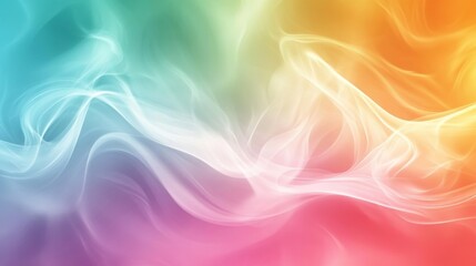 Obraz premium Ethereal Abstract: Dreamlike Rainbow Smoke Art