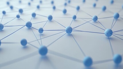 Abstract Network: Interconnected Nodes and Links Visualized