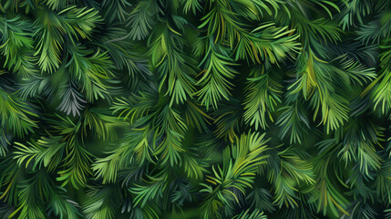 dense green pine foliage background texture