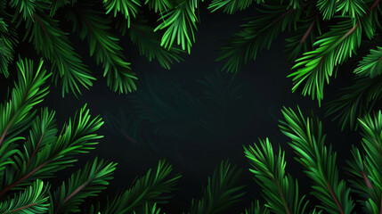 dense green pine foliage background texture