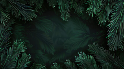 dense green pine foliage background texture
