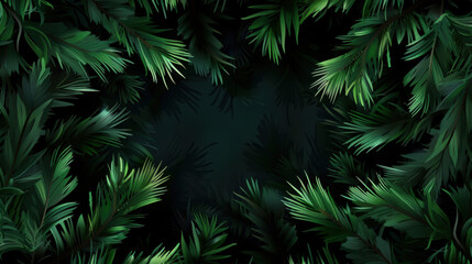 dense green pine foliage background texture