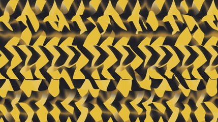 Bold Geometric Yellow and Black Pattern Design