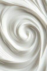 Jar of perfect texture skincare lotion cream product against white background, flat lay with copy space. Cosmetic and lifestyle concept.