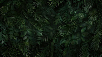 dense green pine foliage background texture