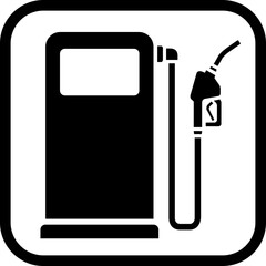 ガソリンスタンドを案内する標識