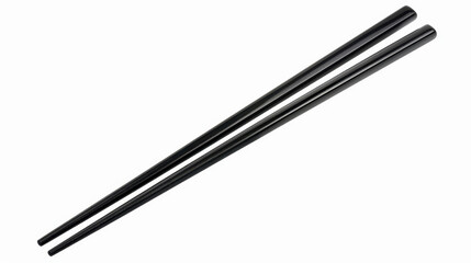 black chopsticks isolated on white