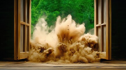 illustration of noise and dust pollution image