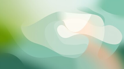 Soft green and blue abstract background with flowing shapes, creating a calming and serene atmosphere.