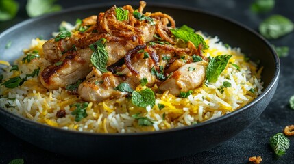 A hearty bowl features roasted cauliflower and fresh spinach drizzled with tahini sauce on a bed of barley. The warm, inviting kitchen creates a welcoming atmosphere for healthy eating