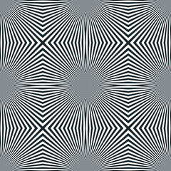 Trippy hypnotic seamless pattern, vector optical illusion lines endless abstract background, op art linear stripes surreal endless wallpaper.