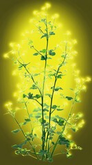 Obraz premium Radiant Botanical Illustration: A Vibrant Display of Nature's Art