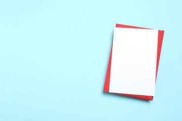 White paper card on color background