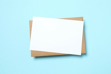 White paper card on color background