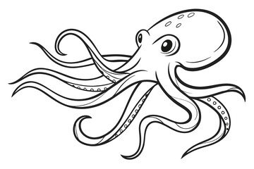 Obraz premium octopus cartoon illustration