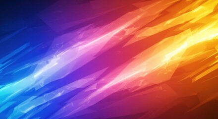 Obraz premium Vibrant abstract geometric pattern with dynamic colorful streaks