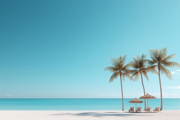Fototapeta premium Tropical beach serenity nature photography