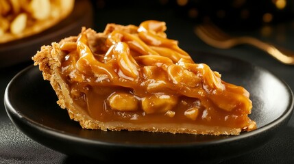A Slice of Decadent Caramel Peanut Pie: A Sweet Treat