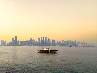 Naklejka premium The other side of the city at different times of the day