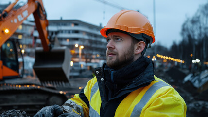 A man in a yellow jacket
