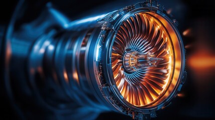 Fototapeta premium Aerospace engineers collaborating on the development of quieter jet engines