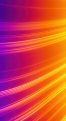 Obraz premium Vibrant abstract light trails: radiant orange and purple curves in motion
