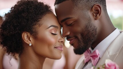 A man and a woman are looking at each other