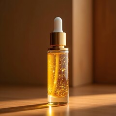 Golden Elegance A Luxurious Serum Dropper Bottle