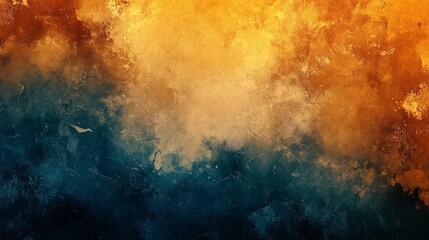 Obraz premium Orange and blue abstract grunge background texture evoking fire and ice elements
